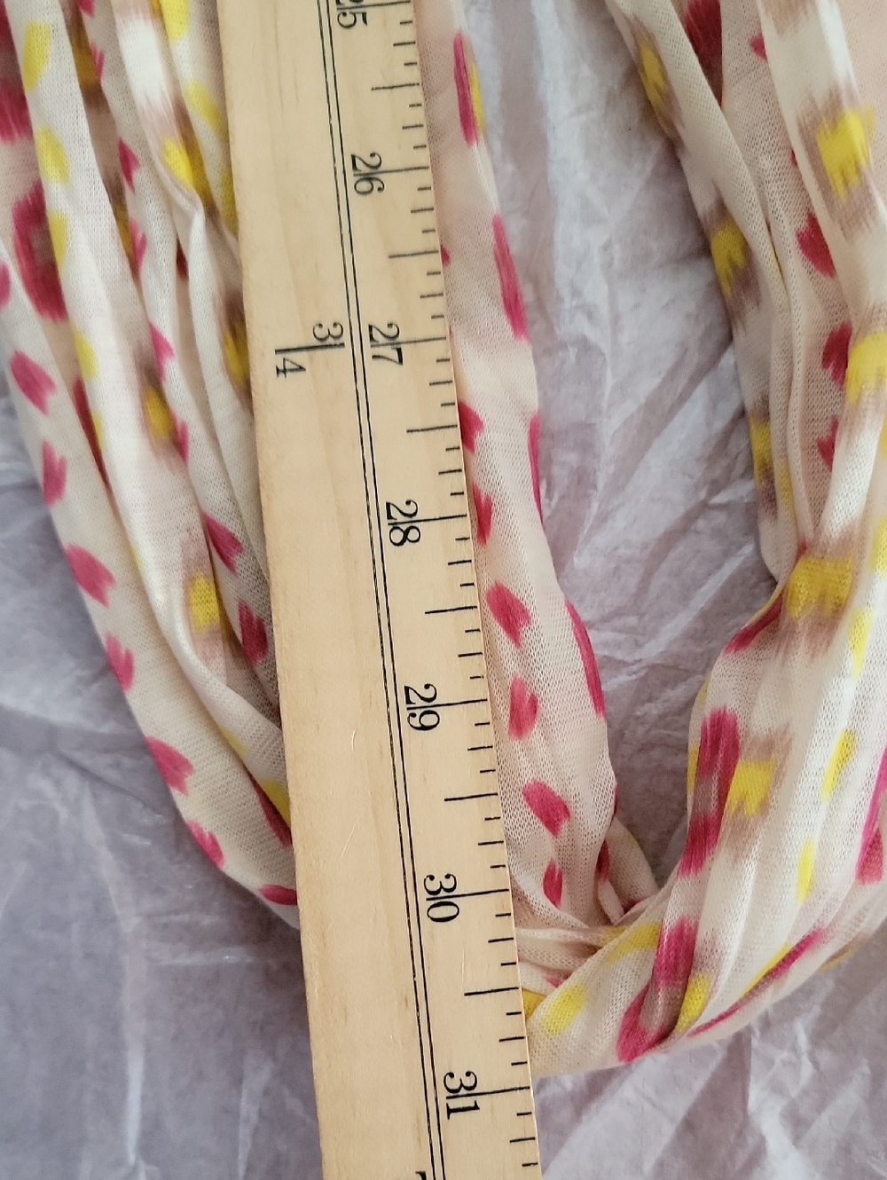 Nwt Do Everything in Love Infinity Scarf Ikat Print Lightweight Anthropologie - Picture 4 of 5